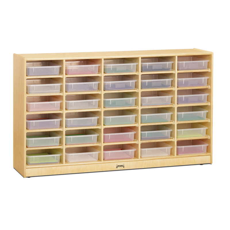 Rangement mobile à 30 plateaux Jonti-Craft®, Transparent, Standard