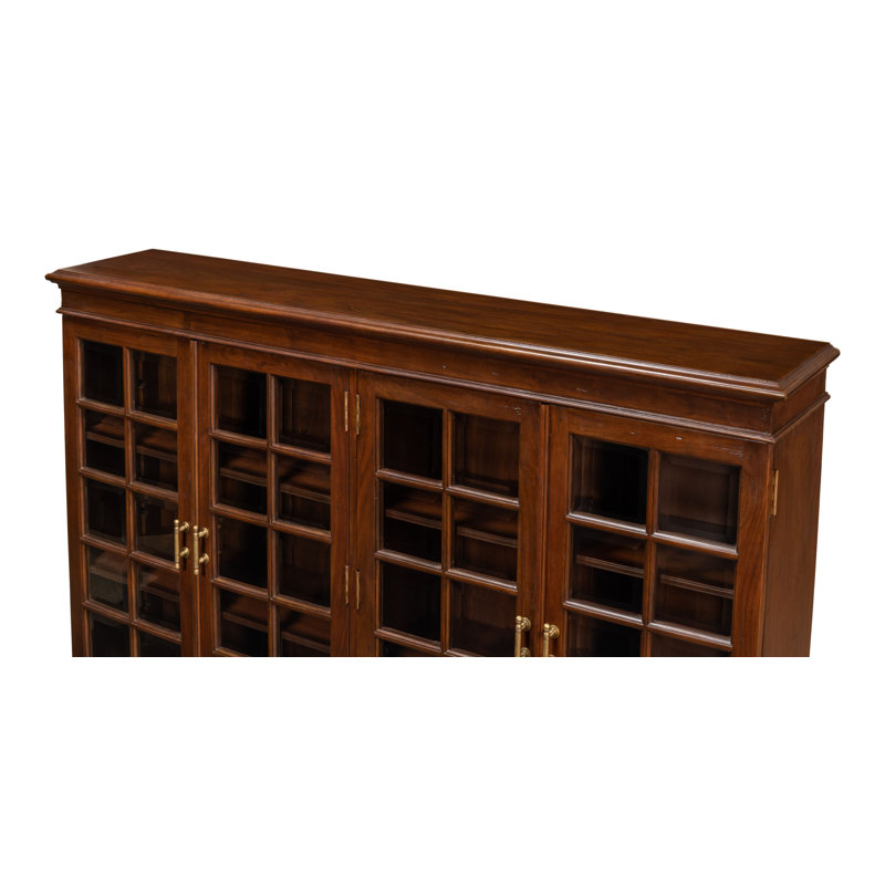 Morgan Solid Wood Bookcase, Walnut/Dark Brown