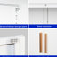 Armoire de rangement en acier pour garage en blanc, 2 tablettes réglables pour les outils de maison et de magasin, verrouillable, serrure de haute qualité, résistance, hauteur de 30,85 po, largeur de 16,12 po, profondeur, fixation murale, facile à assembler