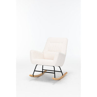 High Rocking Furniture - Capacité de charge du revêtement en velours crème rembourré de conception moderne