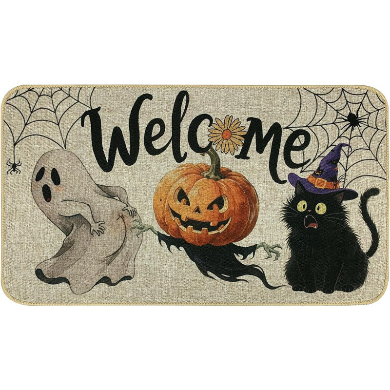 Paillasson d'Halloween citrouille d'Halloween