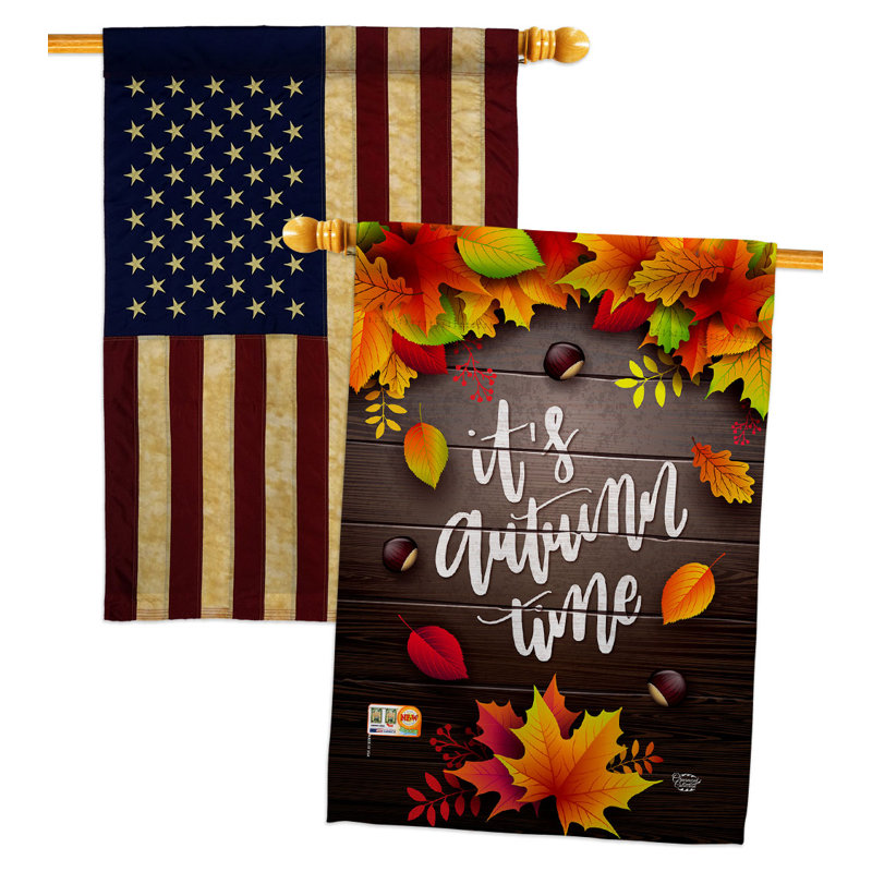 Drapeau de maison en polyester 2 côtés 3 pi 3 po x 2 pi