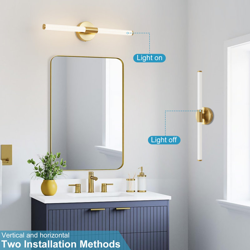 LED Flush Mounted Sconce, Gold