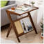 Table de chevet en rotin avec rangement, décor en bambou, design bohème pour petits espaces, brun