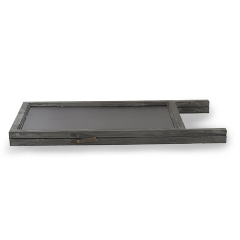 Tableau noir en bois pliable, H 1 pi 1 po x l 0,67 po, Anthracite