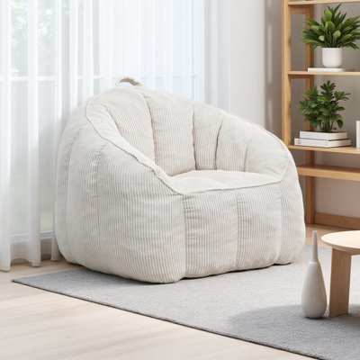 Giant Bean Bag Chair Sofa For Adults Teens, Comfy Corduroy Large Bean Bag Chairs With Armrests For Bedroom Living Room