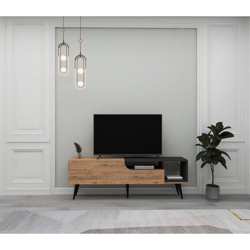 Banwarilal TV Stand, Atlantic Pine & Anthracite