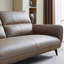 Coussin modulaire en similicuir de 116,54 po de couleur café avec pédale-129578888