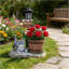 Jardinière allongée solaire pour jardin