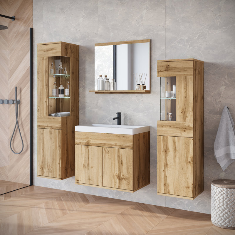 NIKITA Bathroom Furniture Suite, Wotan Oak