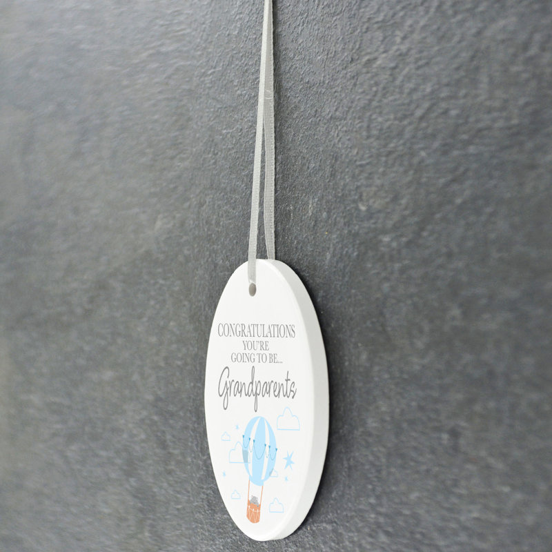 Grandparents To Be Oval Shaped Ceramic Ornament