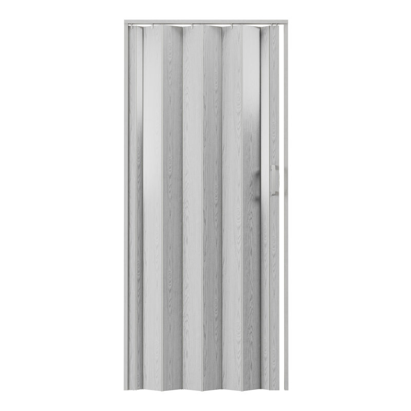 Portes accordéon pliables en PVC ou cloison d'intimité pour usage interne, Gris, 48 po x 80 po