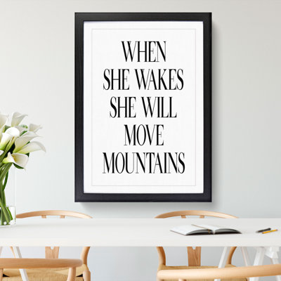 When She Wakes - Picture Frame Typography