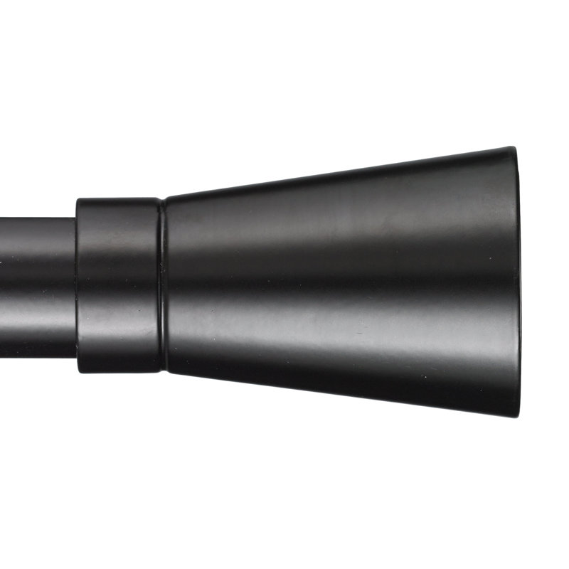Fredrickson Single Curtain Rod, 84", Black