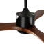 Ventilateur de plafond en bois de 52 pouces sans lumière avec pales en bois massif, moteur à courant continu réversible silencieux et télécommande-755786027