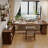 Nut-brown Rectangular Solid Wood  desk-1923408530