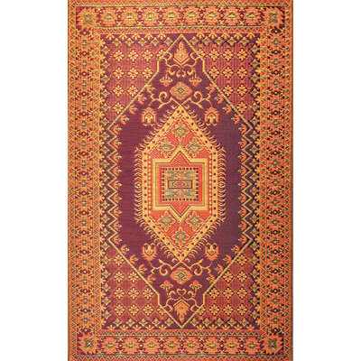 Tapis oriental oriental en polypropylène réversible, résistant aux rayons UV, 100% recyclé