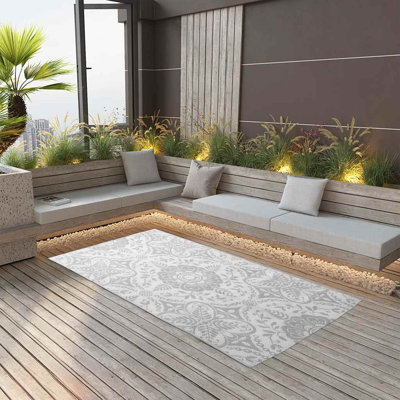 Bohon Double Layer Jacquard Indoor / Outdoor Area Rug