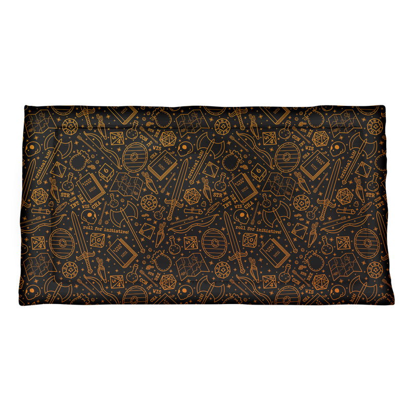 Taie décorative Katelyn Elizabeth Rainbow RPG, Microfibre, Simple standard, Noir