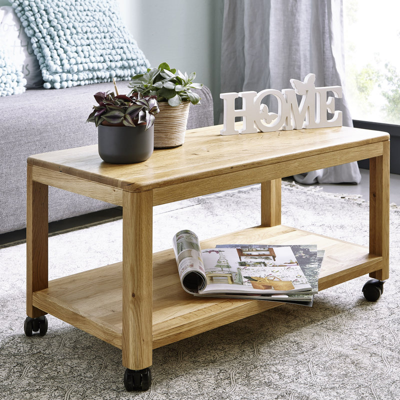 Artemisia Solid Wood Solid Coffee Table with Storage, 40cm H x 75cm W x 40cm D