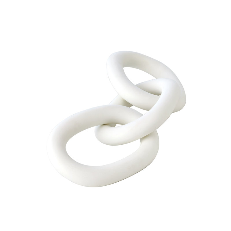 3 Ring Chain-Matte White