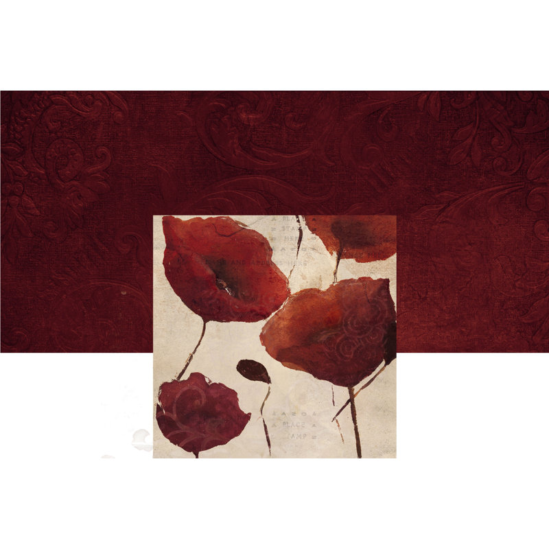Blooming Poppies - Wrapped Canvas Painting, 20cm H x 30cm W x 3.8cm D