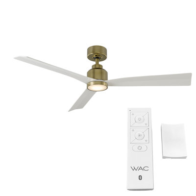 52" Smart Home Compatible 3 Blade Smart Ceiling Fan with Remote