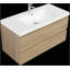 Meuble-lavabo flottant de 42 pouces avec lavabo, rangement mural moderne pour salles de bain sans encombrement