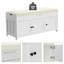 Banc de hall d'entrée 43,5 "avec rangement pour chaussures et coussin cachés-963611081
