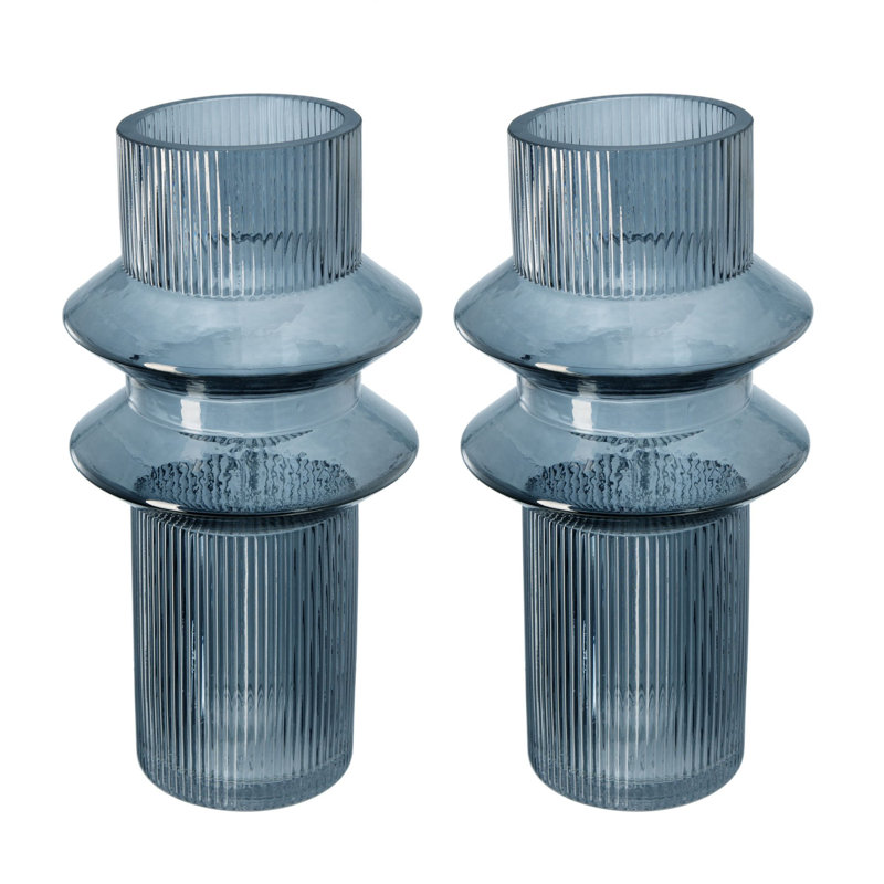Glass Table Vase, Blue
