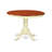 5 Piece Dining Room Furniture Set Includes a Round Kitchen Table with Pedestal and 4 Dining Chairs, Buttermilk & Cherry-2018198332