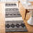 Stimpson Striped Handmade Flatweave Wool/Cotton Ivory/Black Area Rug-1333846512