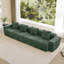 Canapé modulaire à 4 places avec passepoil à bordure française, sans assemblage requis, canapé moderne à 4 places avec coussins décoratifs, tissu de velours vert-2002438520
