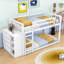 Lit superposé en bois 4 tiroirs avec tablettes-581376242-581376244