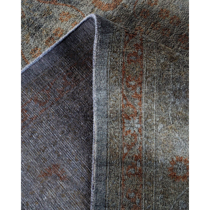 Tapis gris unique de 8 pi 3 po x 10 pi 8 po Yohance