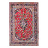 Red Fine Hand knotted Persian Kashan 8'1"X 12'5"