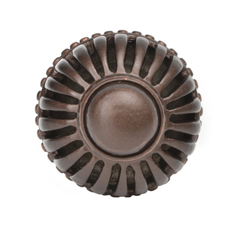 Cricket Cage large round knob with flared footin Soft Gold, Oil Rubbed Bronze