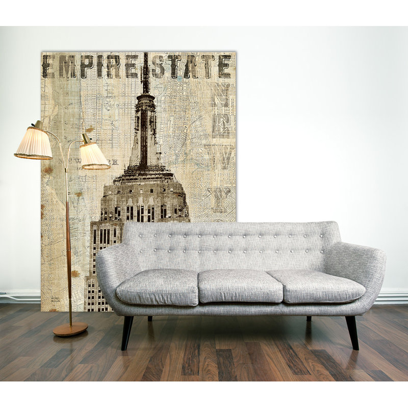 « rétro ny empire state building », reproduction sur toile tendue