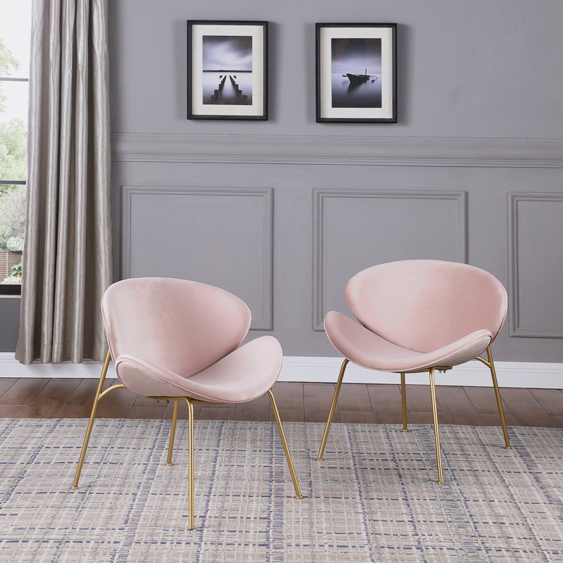 Chaises de salle à manger, chaises d'appoint, chaises de cuisine Kowsar Velvet Modern				, Rose