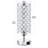 14.3'' Silver Crtstal Bedside Lamp with Touch Control and USB Ports