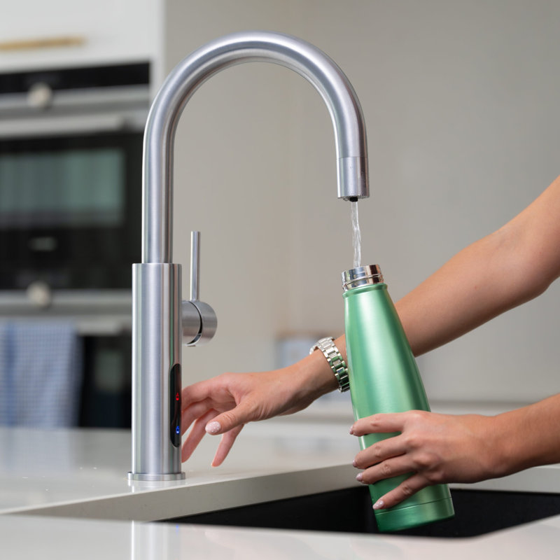 Digital 4-in-1 Boiling & Filtered Water Tap - C Shape - 2.4 Litre Boiler, Chrome