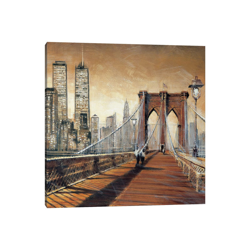 Manhattan Sunset II by Matthew Daniels - Wrapped Canvas Gallery-Wrapped Canvas Giclée, 30.48 cm H x 30.48 cm W