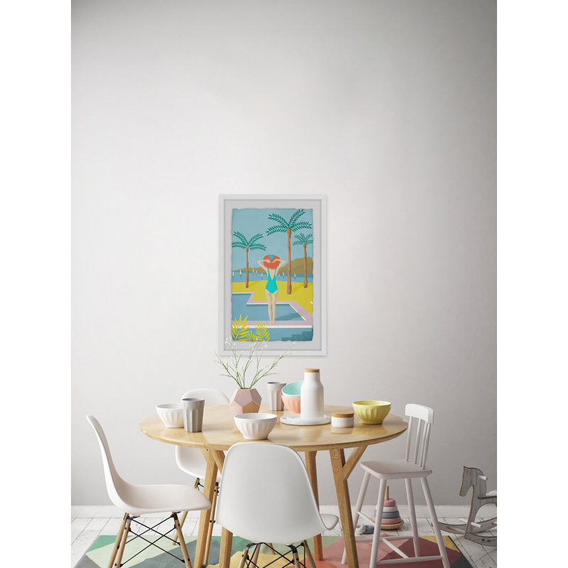 « summer view », impression encadrée, H 12 po x l 8 po x P 1,5 po