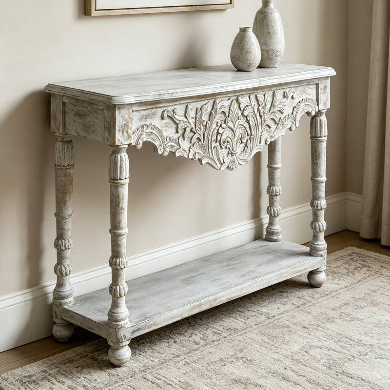 Console French Vintage, H 31,5 po x l 47,2 po x P 15,7 po