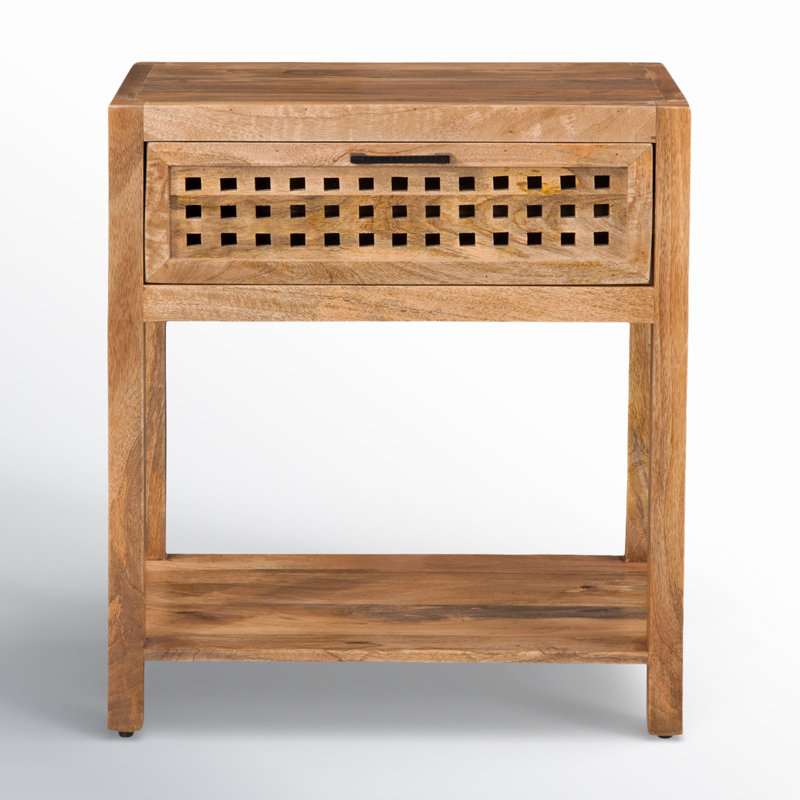 Pentak Solid Wood Top 1 End Table with Storage