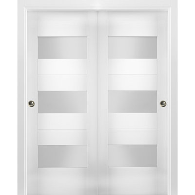 Portes blanches en verre givré Sete
