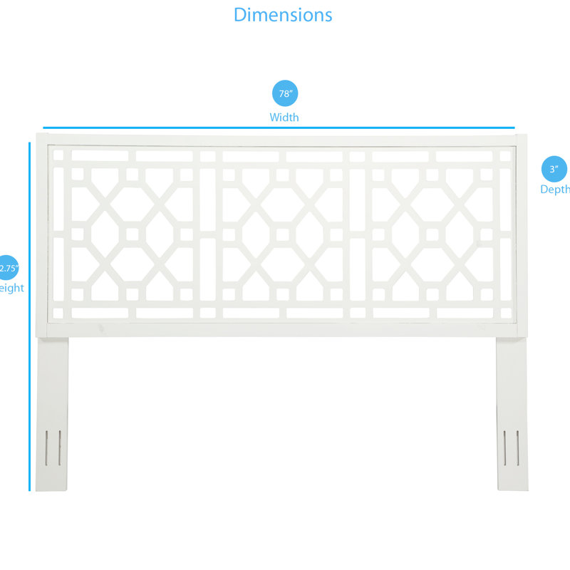Tête de lit blanche très grand, fabriquée en bois de peuplier, 3 hauteurs ajustables, compatible avec des cadres de lit en métal standard, convient à une tête de lit très grand décor - très grand, s'adapte à la structure universelle, complète
