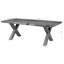Solid Wood Top Metal Base Dining Table-64126010-64126011-64126013