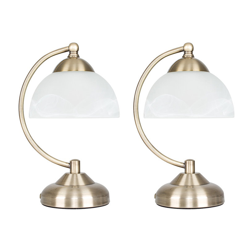 Woodside Metal Arched Lamp, Antique Brass