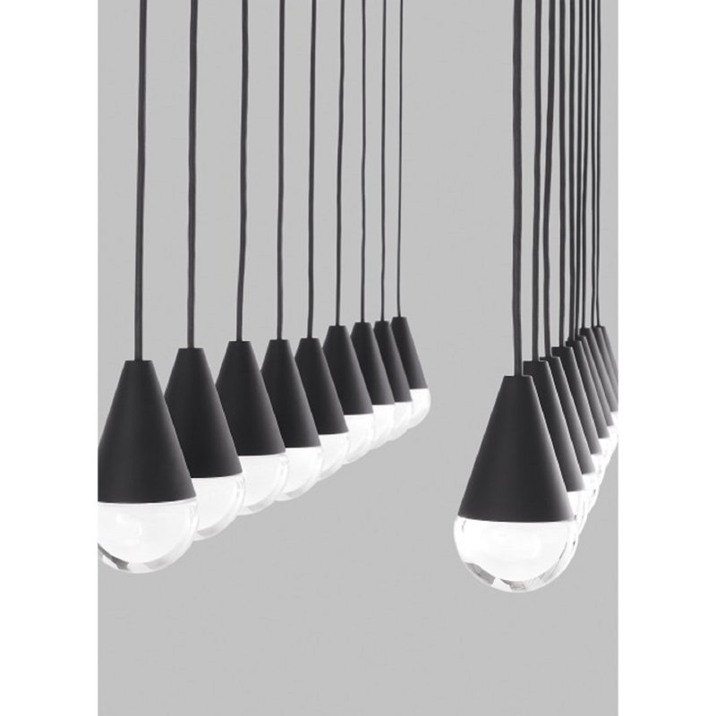 Cupola 18 - Light LED Pendant, Nightshade Black